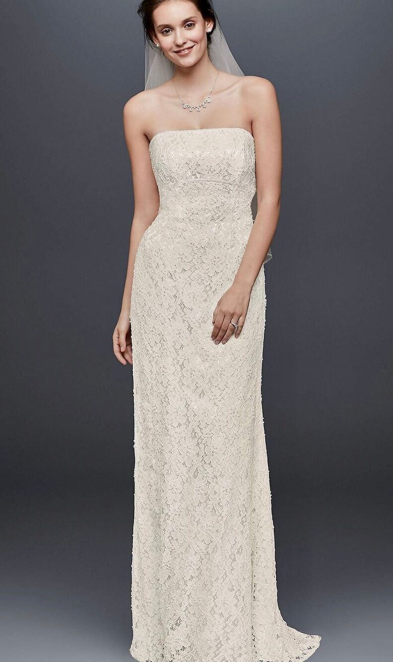 David’s Bridal Galina Ivory Wedding Dress- Size 8